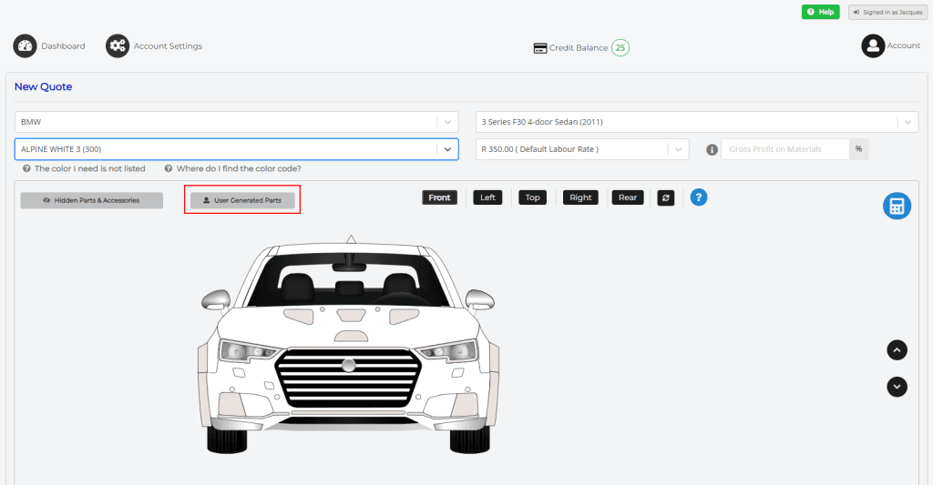 User Generated Parts