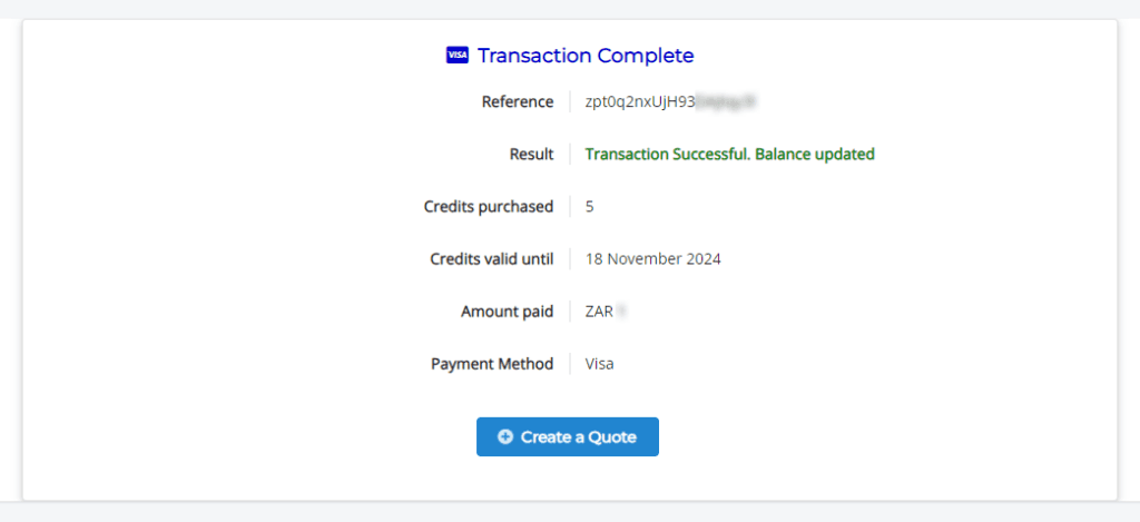Transaction Success