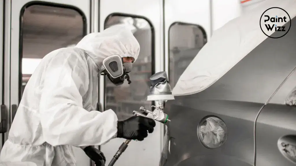 Spray painter at work